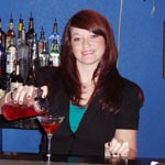 Theresa at the San Antonio Bartending School